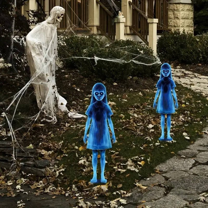 Close view of the girl ghost yard decoration shape