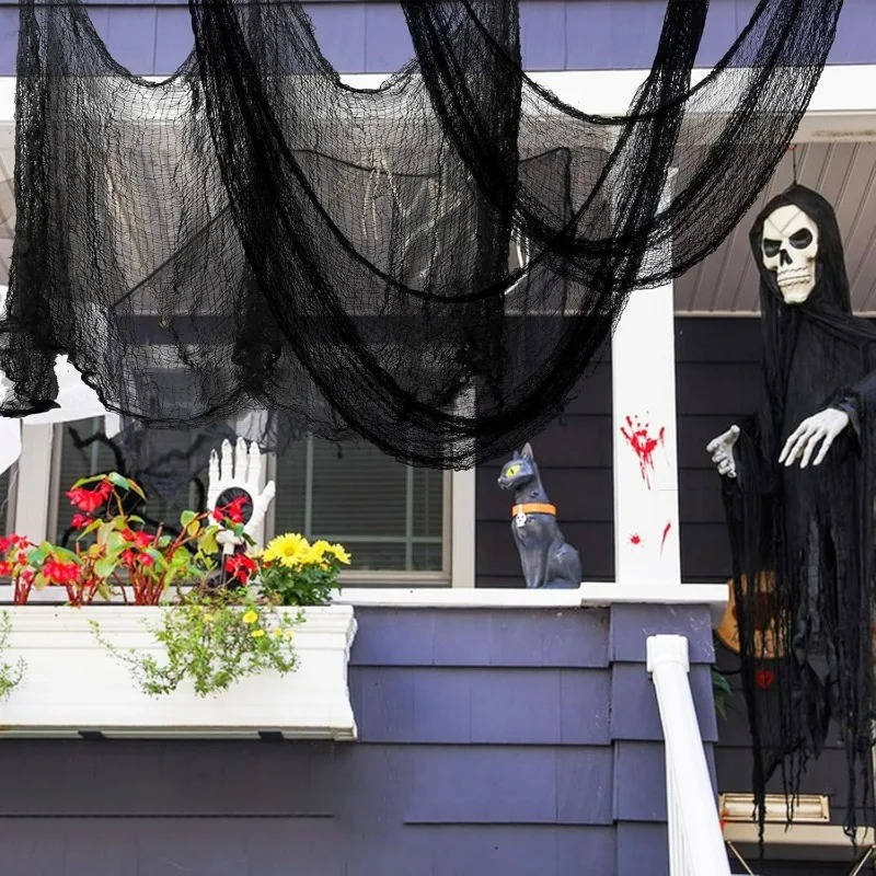 Black Halloween creepy cloth yard decoration