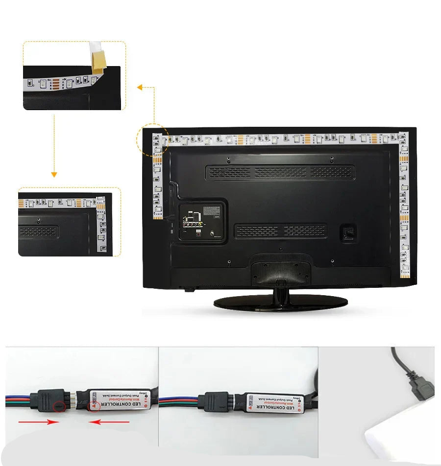 USB Color Changing LED Strip Lights