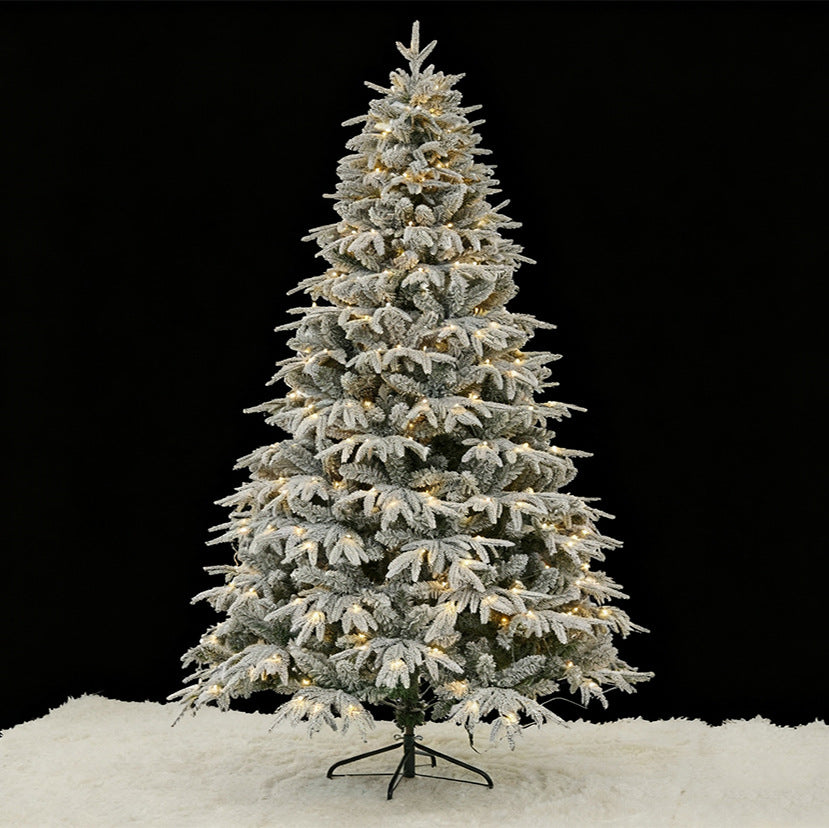 Artificial Christmas Tree with Warm White LED Lights | Pre Lit Xmas Fir in Several Heights | Realistic Festive Branches