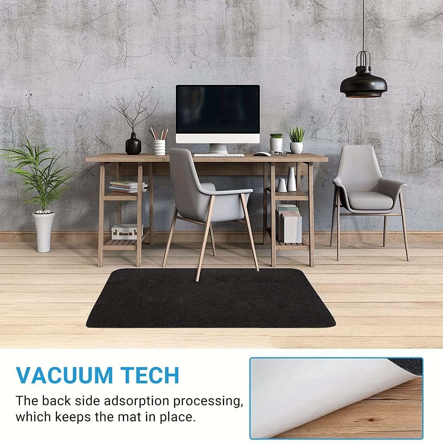 Premium PVC Chair Mat for Hardwood & Office Floors 35 x 47/55 In | 5 Colors | Smooth Rolling Protection for Desks & Gaming