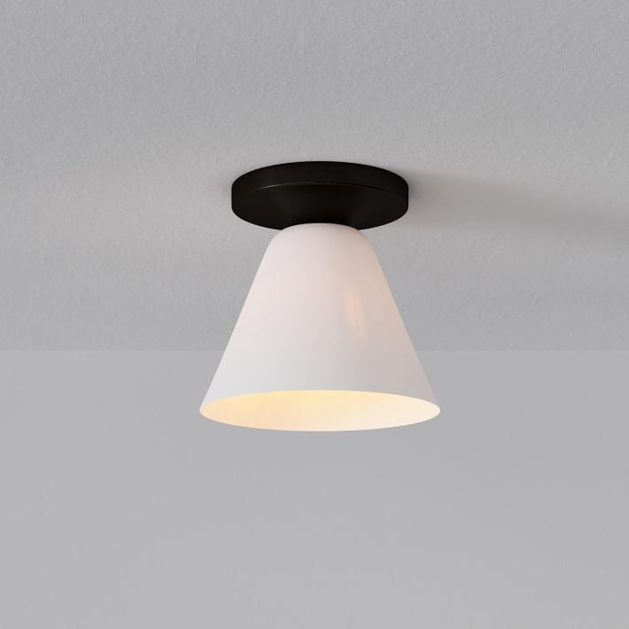 Glass Cone Flush Mount Ceiling Light