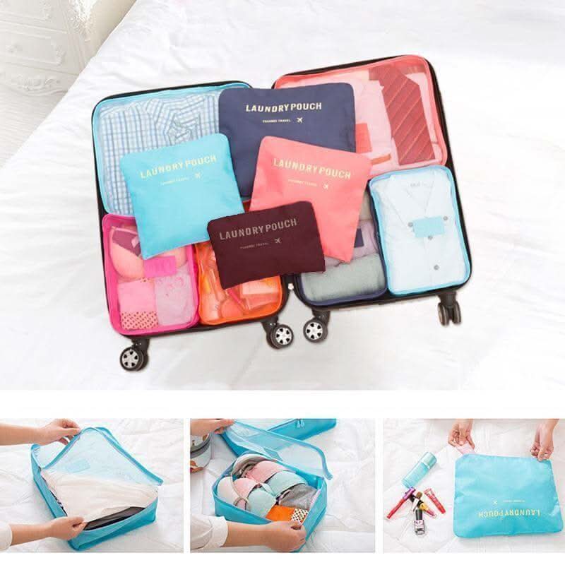 6 Piece Luggage Packing Cubes Set