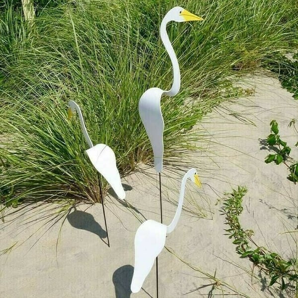 Spinning Flamingo Garden Ornaments That Turn in the Wind | Bird 19.6 Inches Plus a 16.5 Inch Stake | Eight Colors