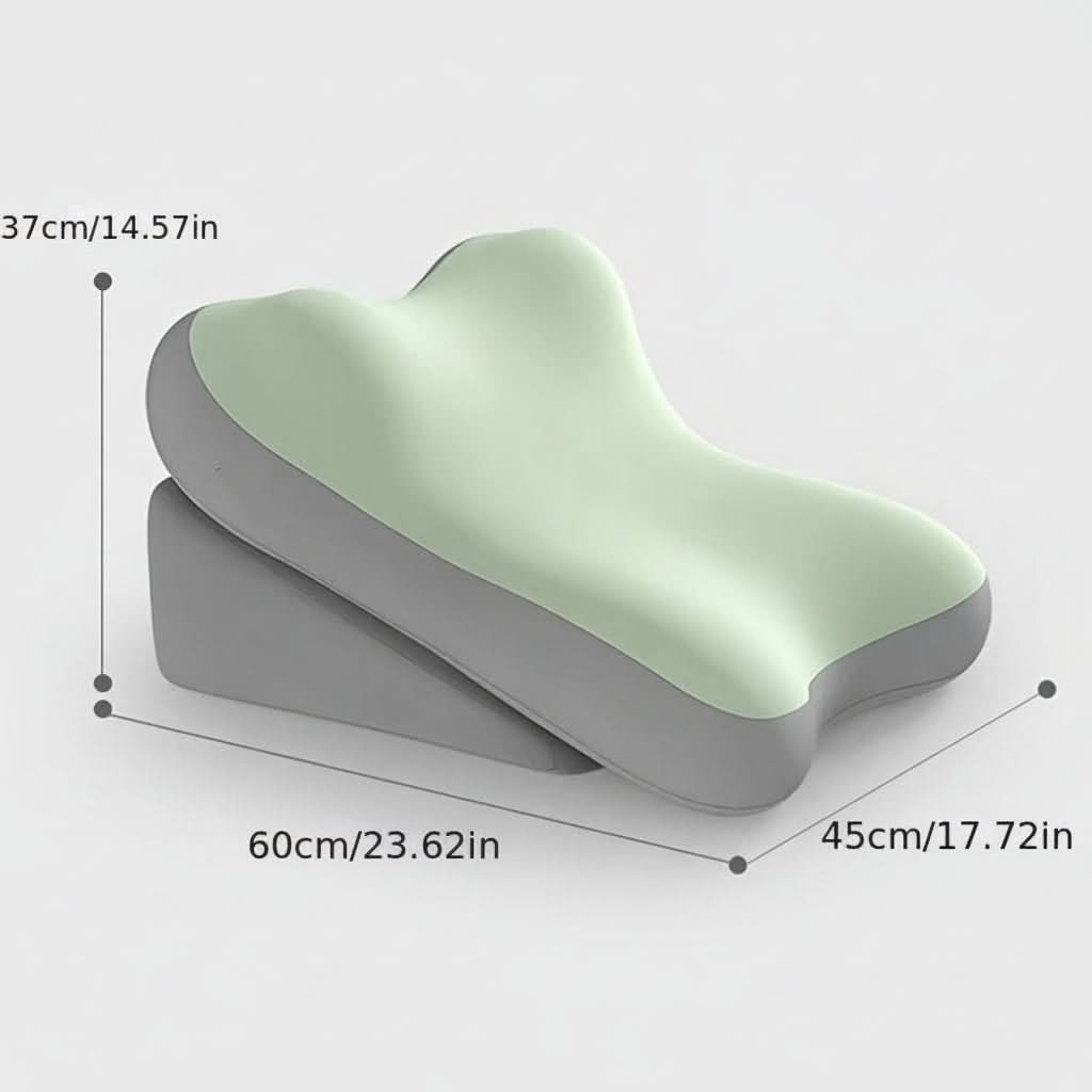 Adjustable Wedge Pillow 14.6 x 23.6 x 17.7 In | Soft Foam Cushion | Ergonomic Back Support for Bed, Sofa & Reading, 5 Colors