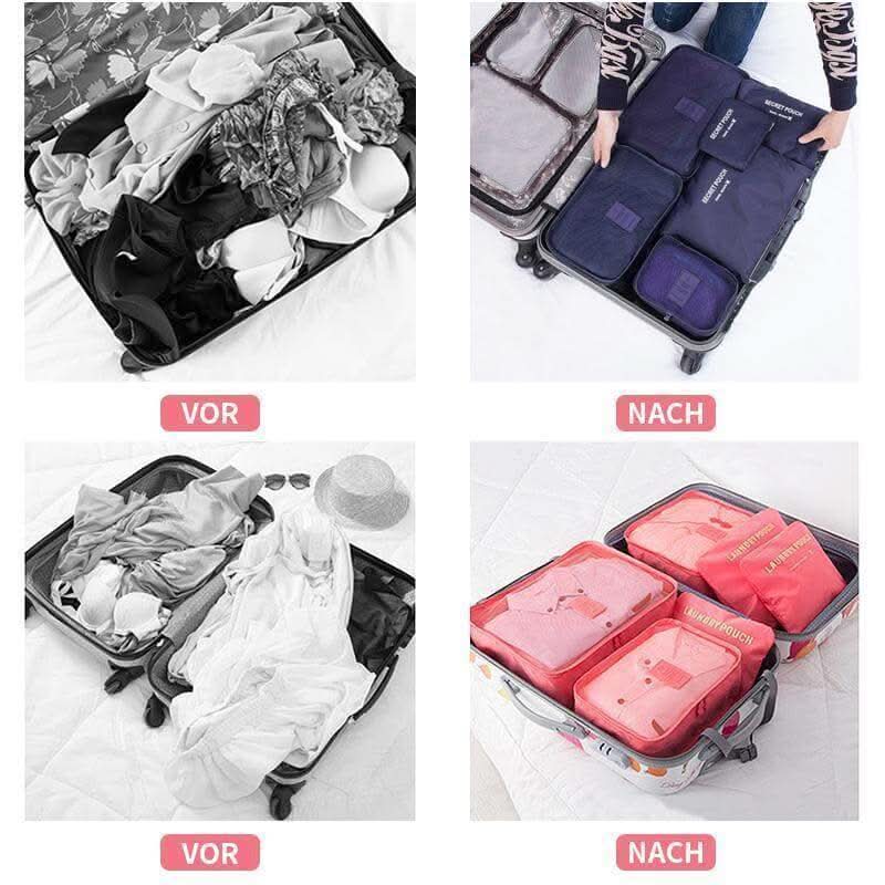 6 Piece Luggage Packing Cubes Set