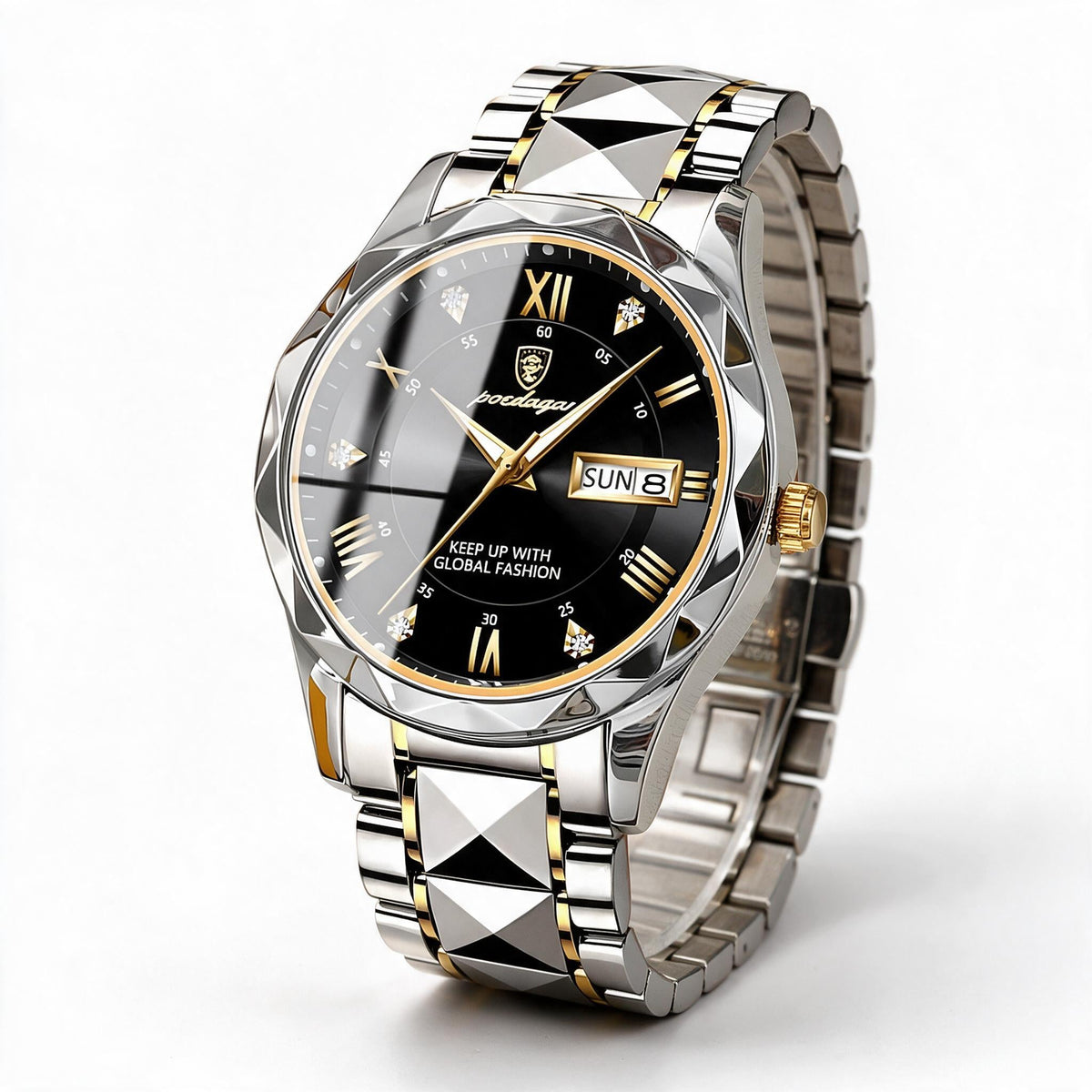 Men's Automatic Watch with a Stainless Steel Bracelet | 40mm Case, Day and Date Window | 6 Color Options