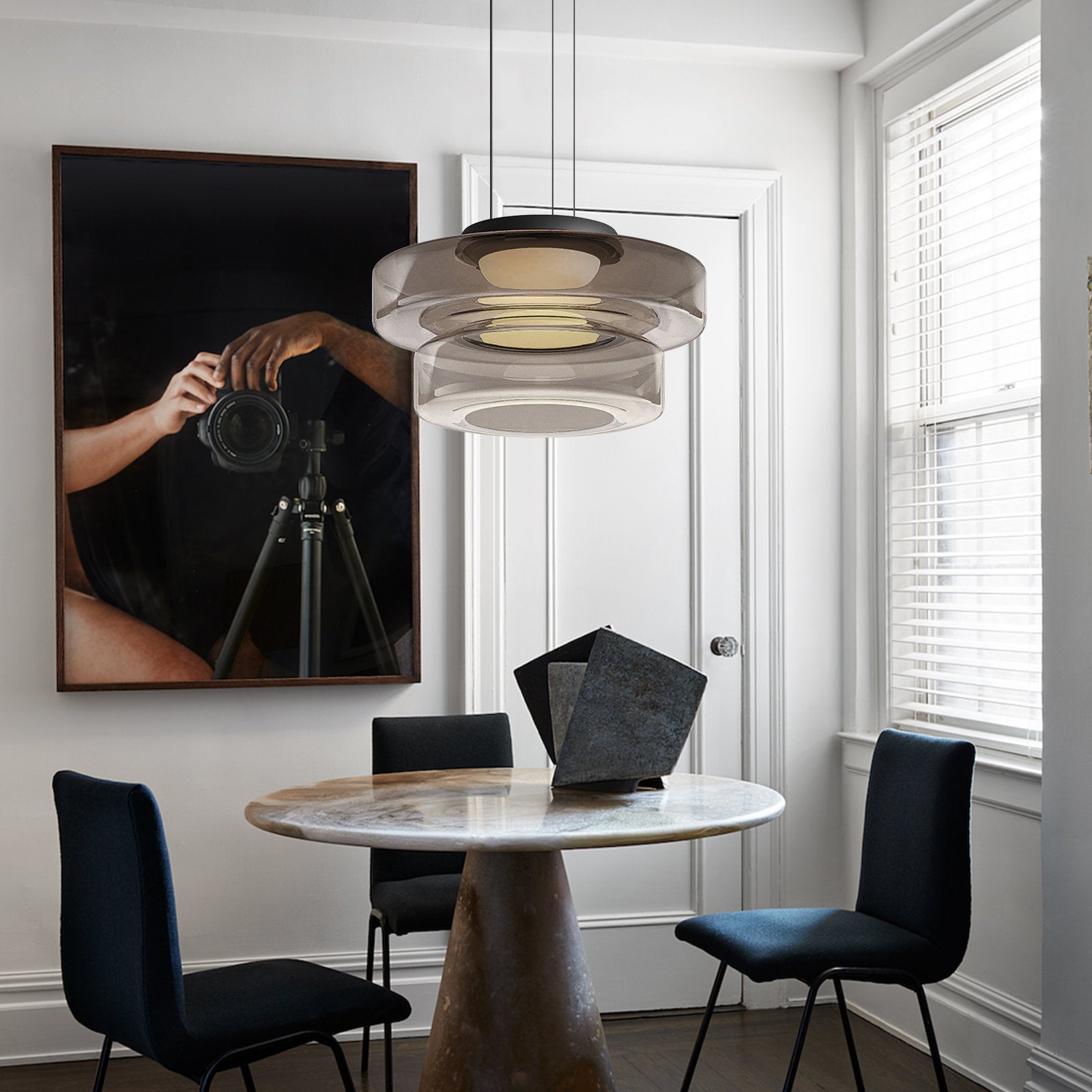 Bauhaus Glass Pendant Light Hanging Lamp