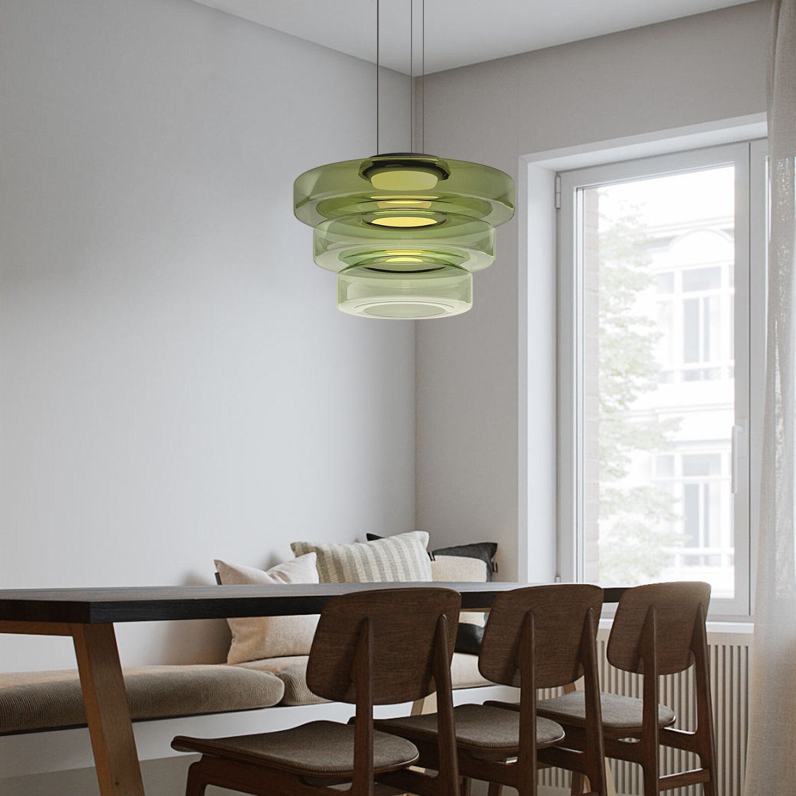Bauhaus Glass Pendant Light Hanging Lamp