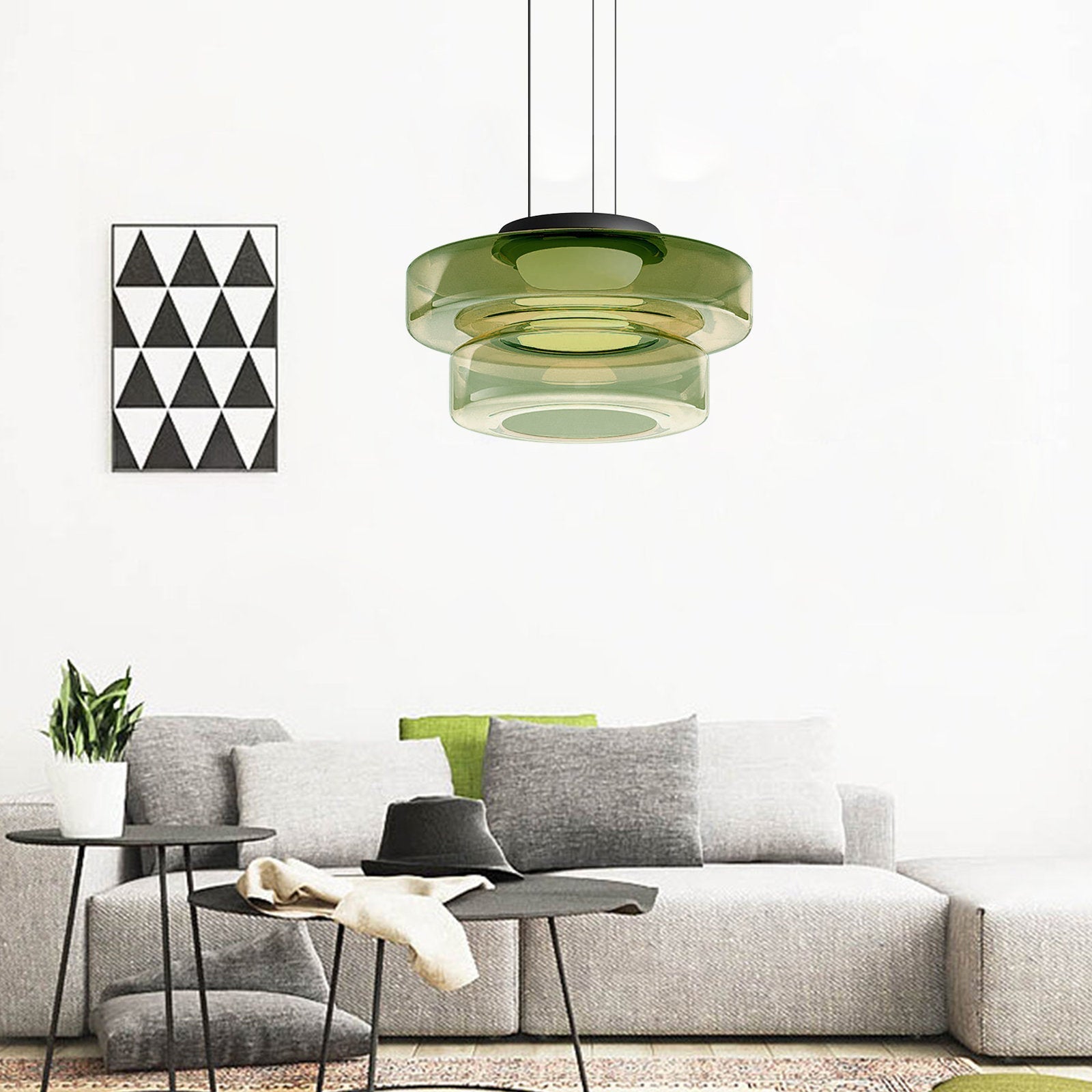 Bauhaus Glass Pendant Light Hanging Lamp