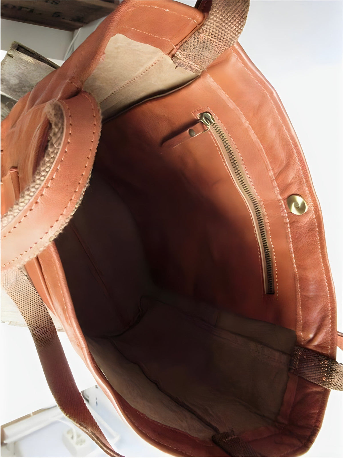 Vegan Leather Tote Bag with Durable Zip Closure | Soft Suede-Feel Lining and Roomy Interior | Three Colors