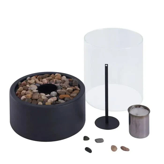 Tabletop Lantern with Flickering Flame Light