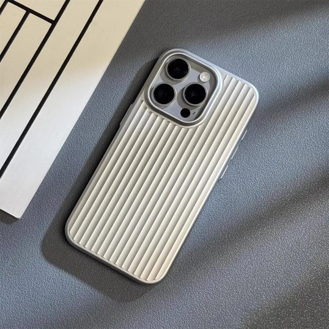 Slim Ribbed Phone Case for iPhone 13 to 16 Pro Max | Matte Shockproof Shell with Raised Camera Rim | 5 Colors