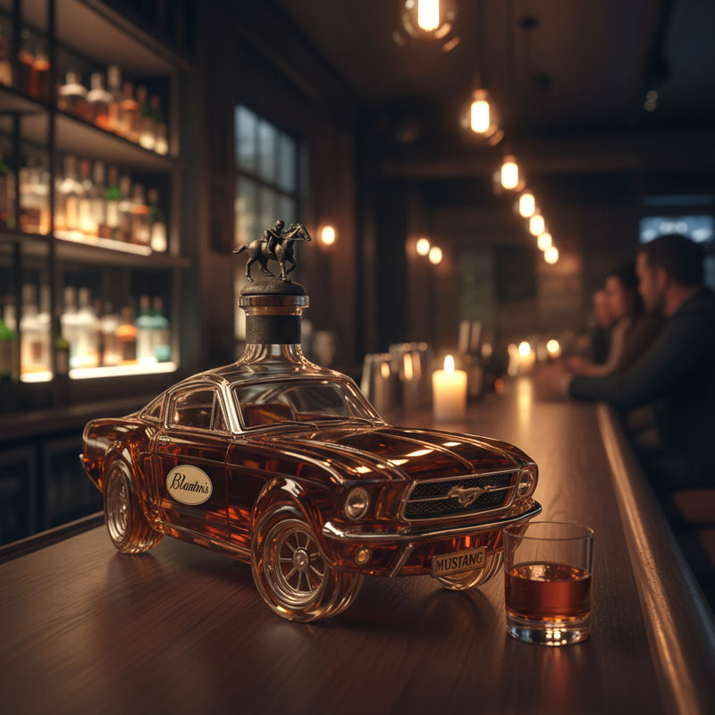 Car Shaped Whiskey Decanter Glass Bottle