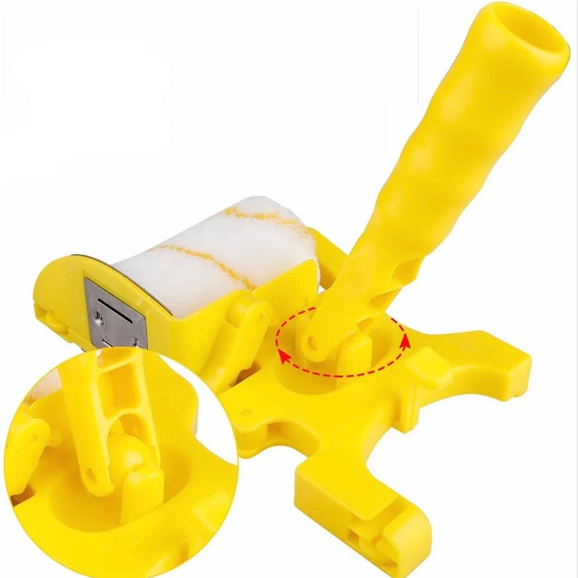 Edge Painting Tool with Guide Wheels for Clean Lines Along Ceilings and Trim | Includes 3 Paint Roller Refills