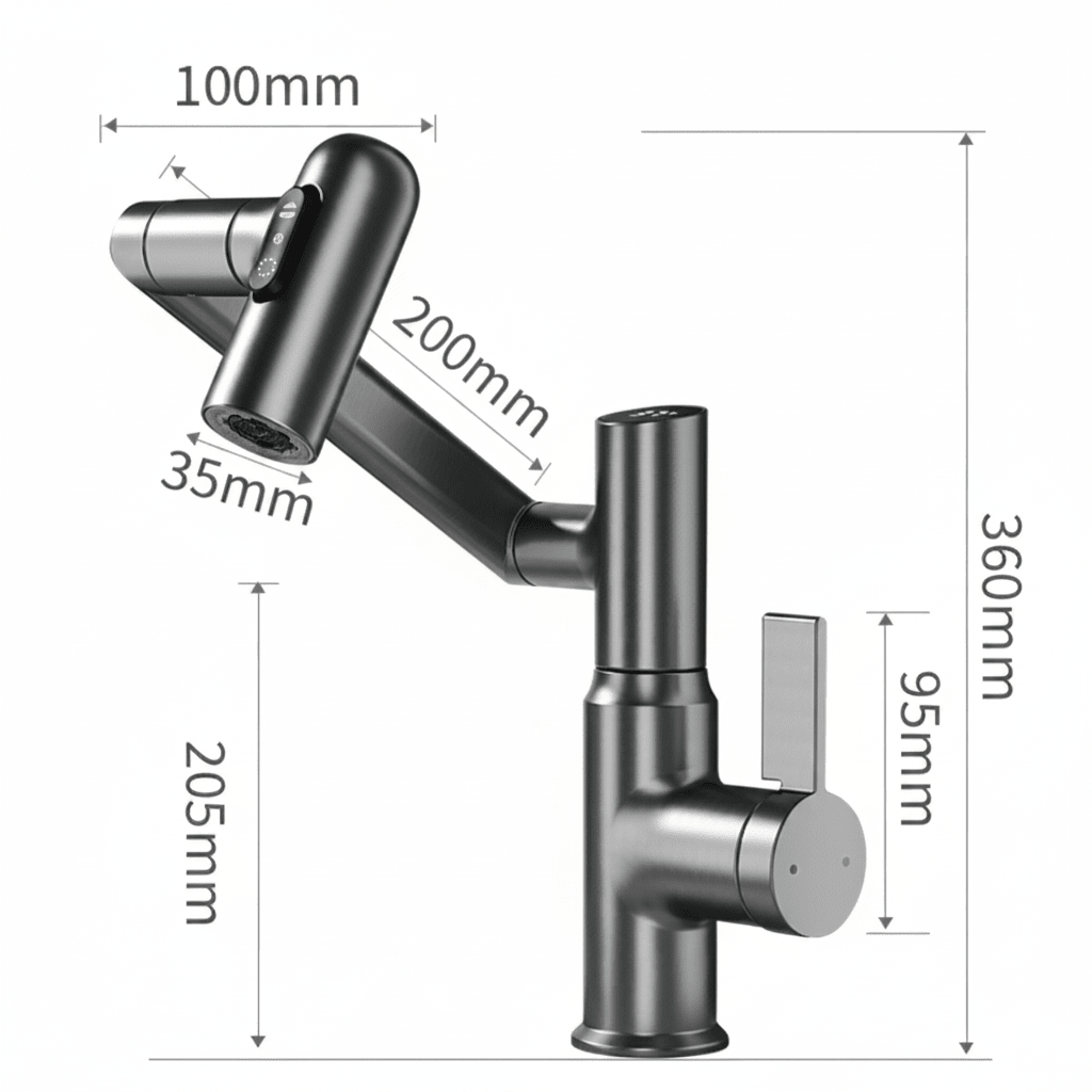 AQUATWIST 360° Kitchen Faucet – Rotatable & Stylish for Modern Living