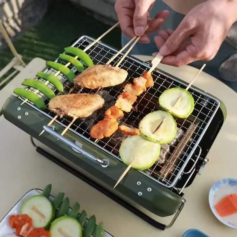 Foldable Charcoal BBQ Grill for Camping