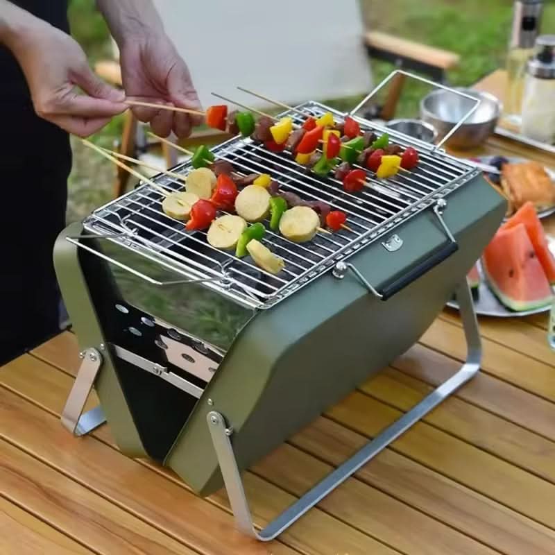 Foldable Charcoal BBQ Grill for Camping