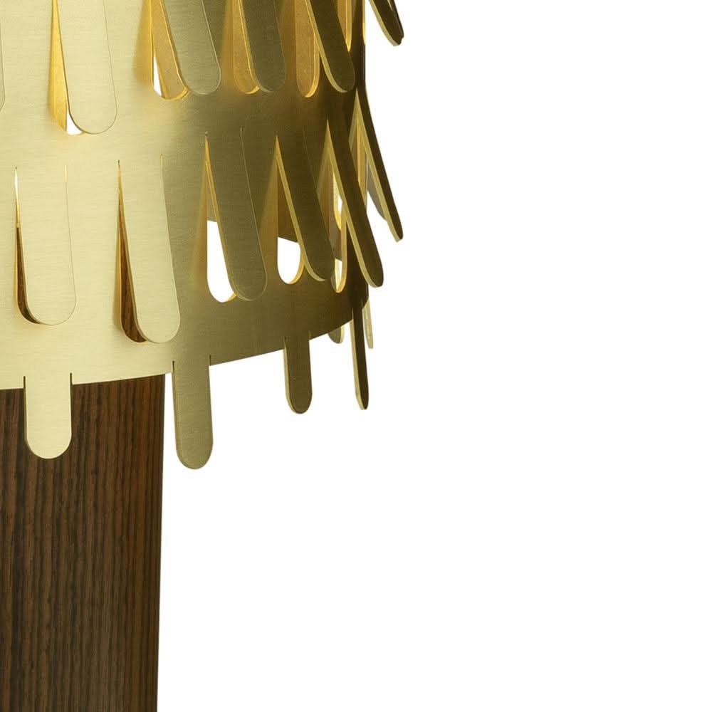 Brass Table Lamp Leaf Shade
