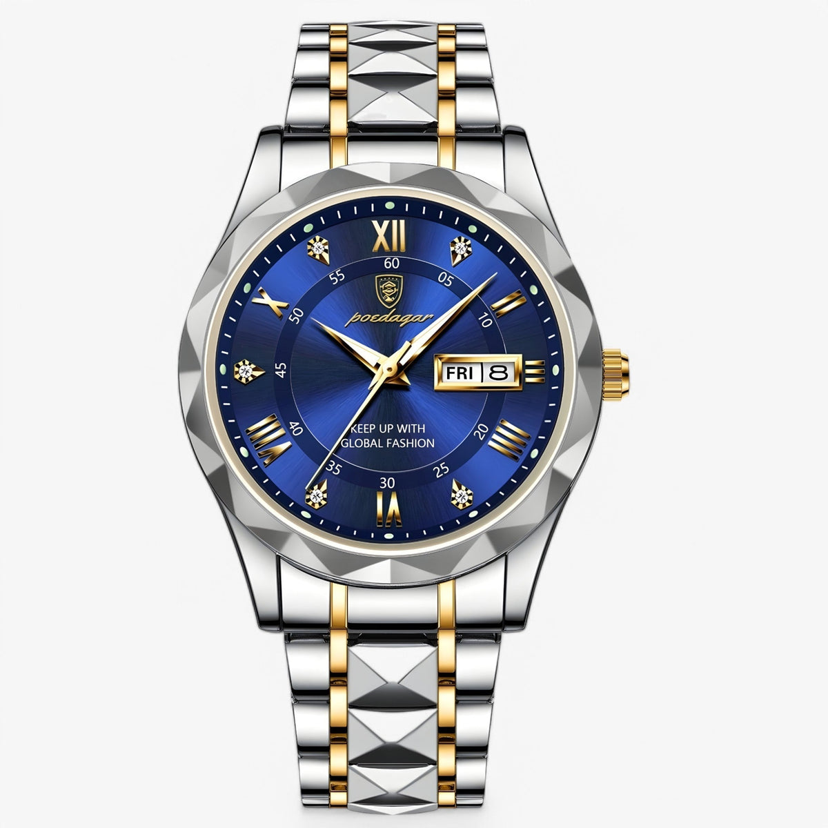 Men's Automatic Watch with a Stainless Steel Bracelet | 40mm Case, Day and Date Window | 6 Color Options