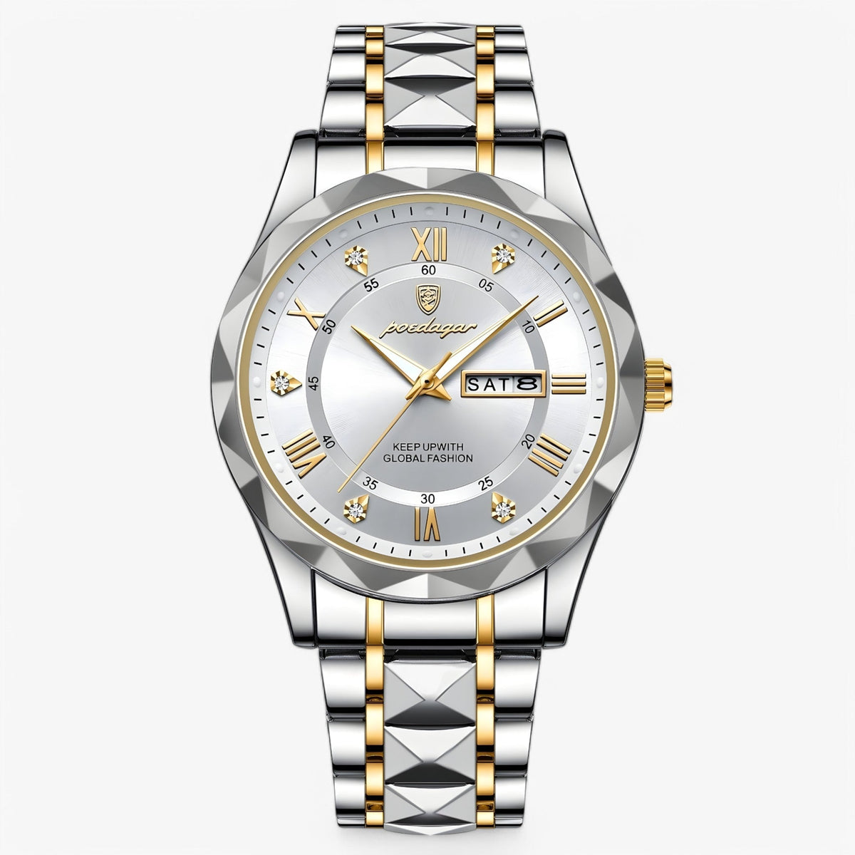 Men's Automatic Watch with a Stainless Steel Bracelet | 40mm Case, Day and Date Window | 6 Color Options