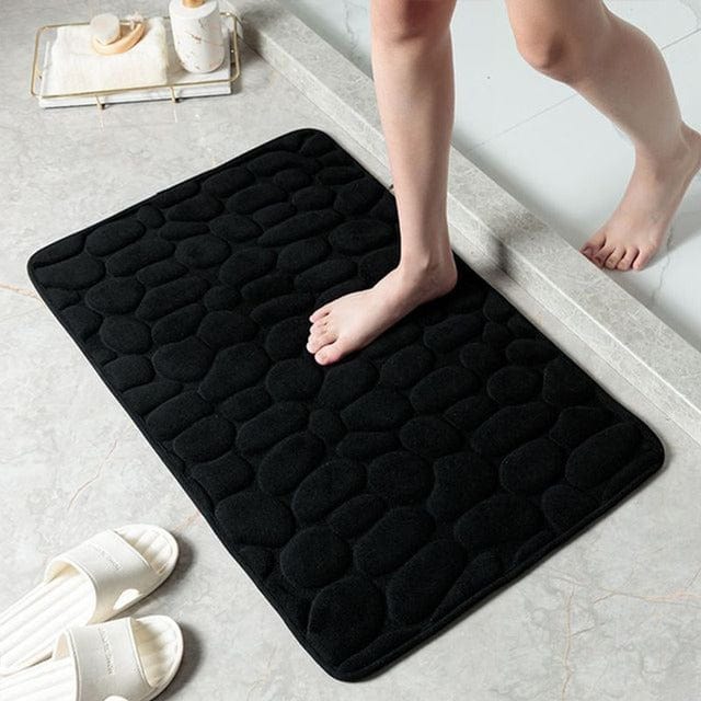 Memory Foam Bath Mat with a Pebble Texture | Non Slip Backing for the Bathroom or Living Room | Machine Washable, Two Sizes