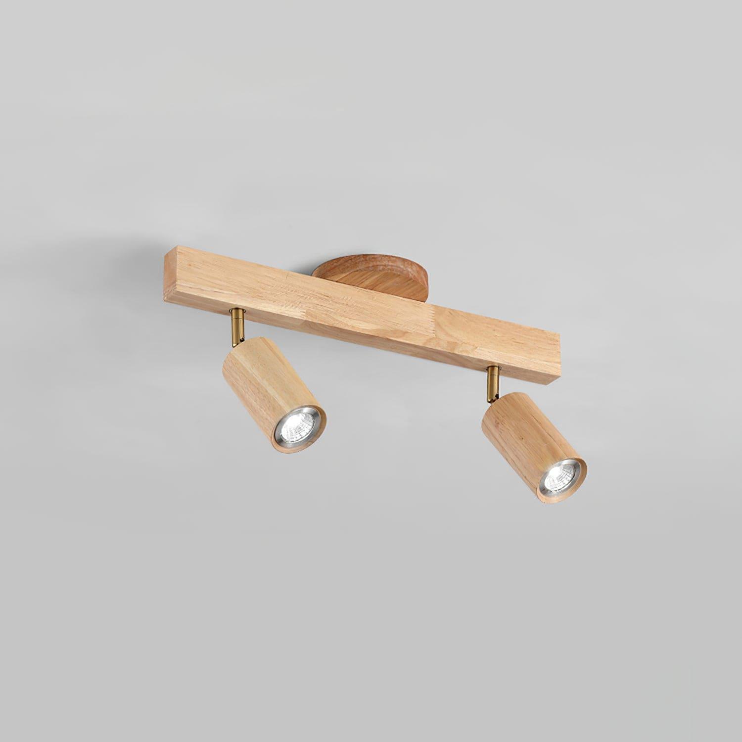 Wood Track Lighting Adjustable Spotlights