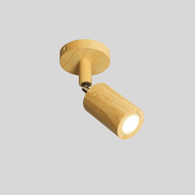 Wood Track Lighting Adjustable Spotlights