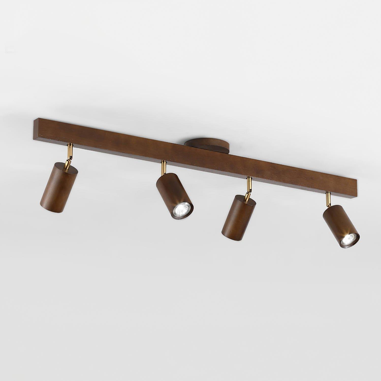 Wood Track Lighting Adjustable Spotlights