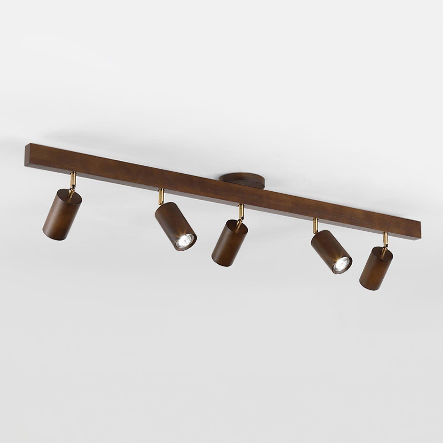 Wood Track Lighting Adjustable Spotlights