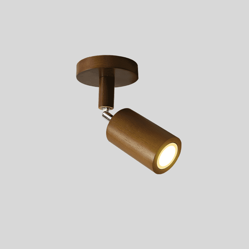 Wood Track Lighting Adjustable Spotlights