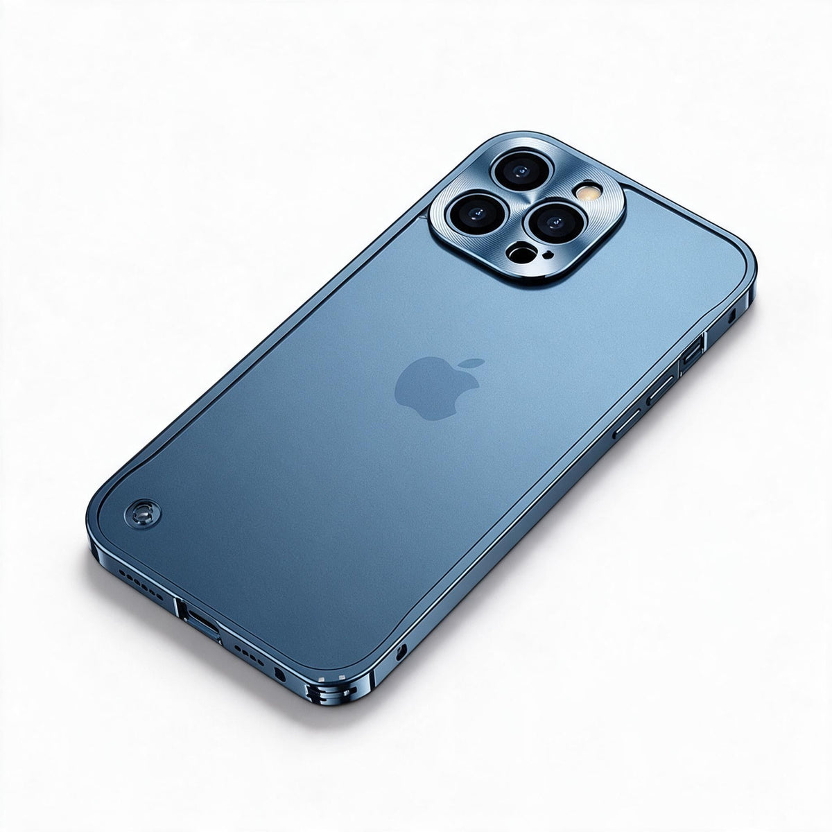 Aluminum Bumper Phone Case for iPhone 11 to 15 | Raised Camera Lens Guard, Polycarbonate Back | 5 Colors