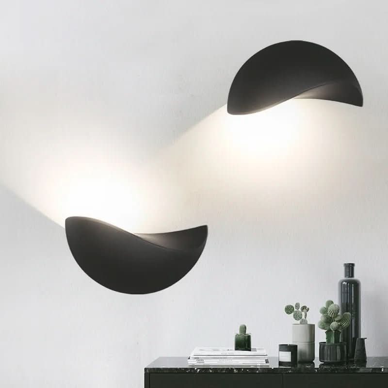 Half Round LED Wall Light Set of 2