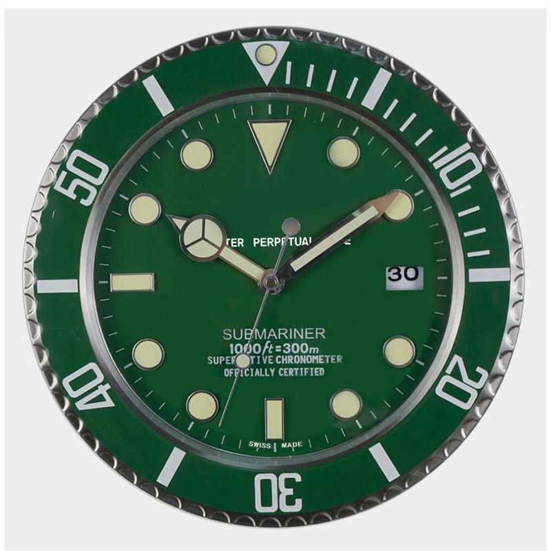 Silent Luminous Wall Clock with Stainless Steel Frame