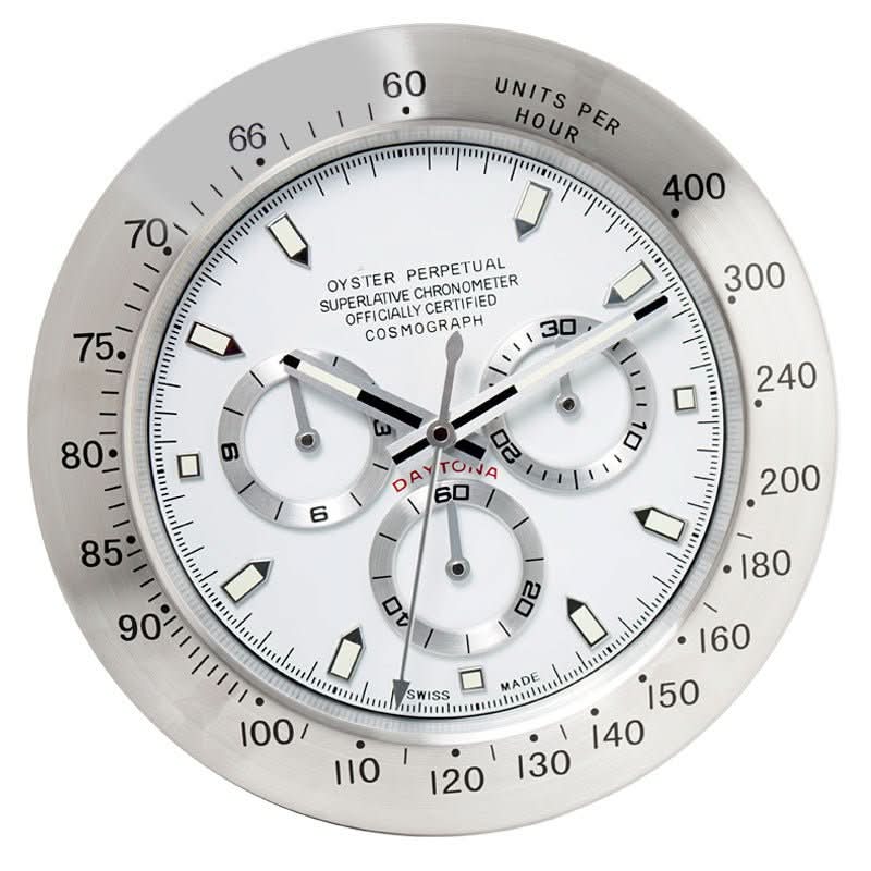 Silent Luminous Wall Clock with Stainless Steel Frame