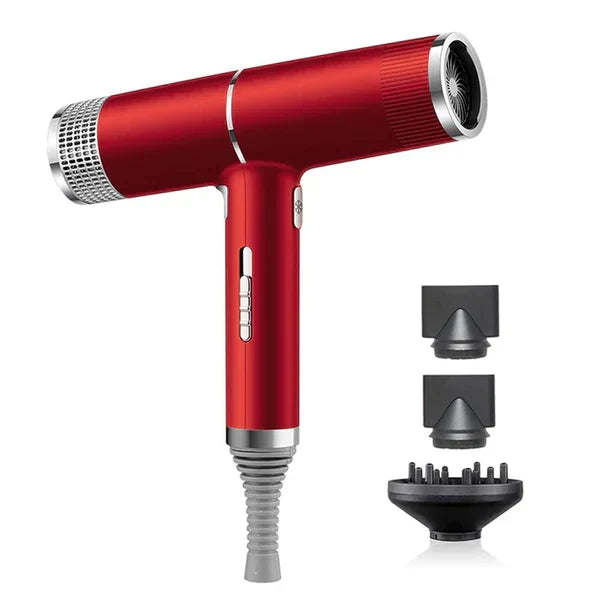 Ionic Hair Dryer with 1100 W Brushless Motor | Runs at 110,000 RPM for Shorter Drying Time | Red, Grey or Black