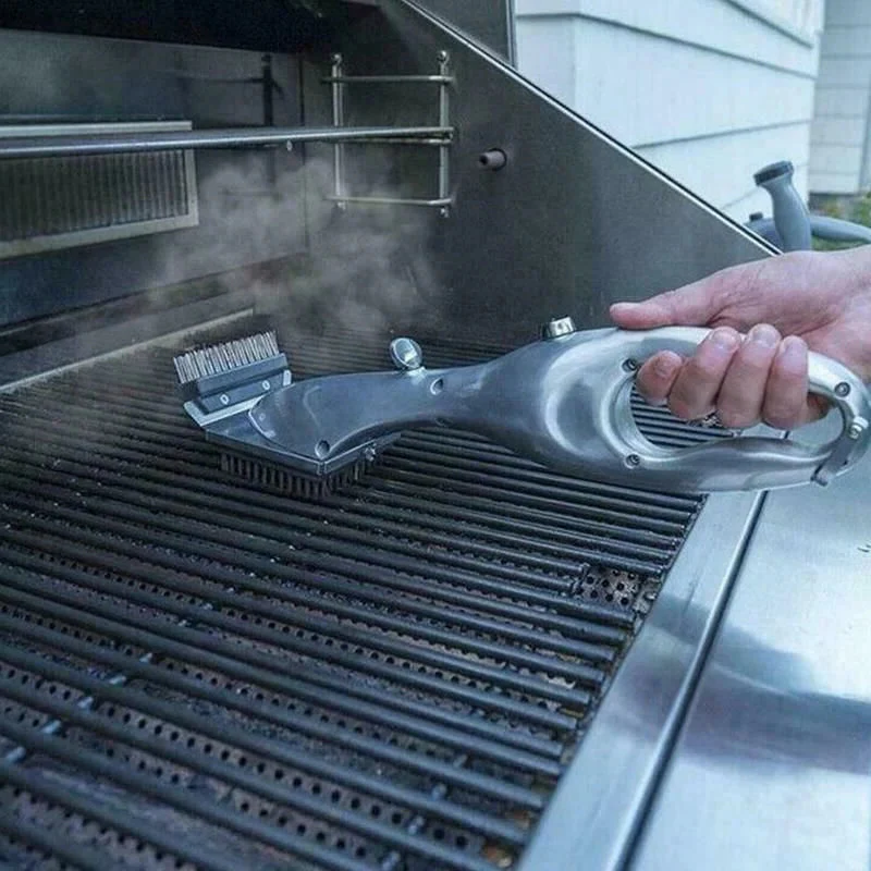BBQ Grill Cleaning Brush with Scraper