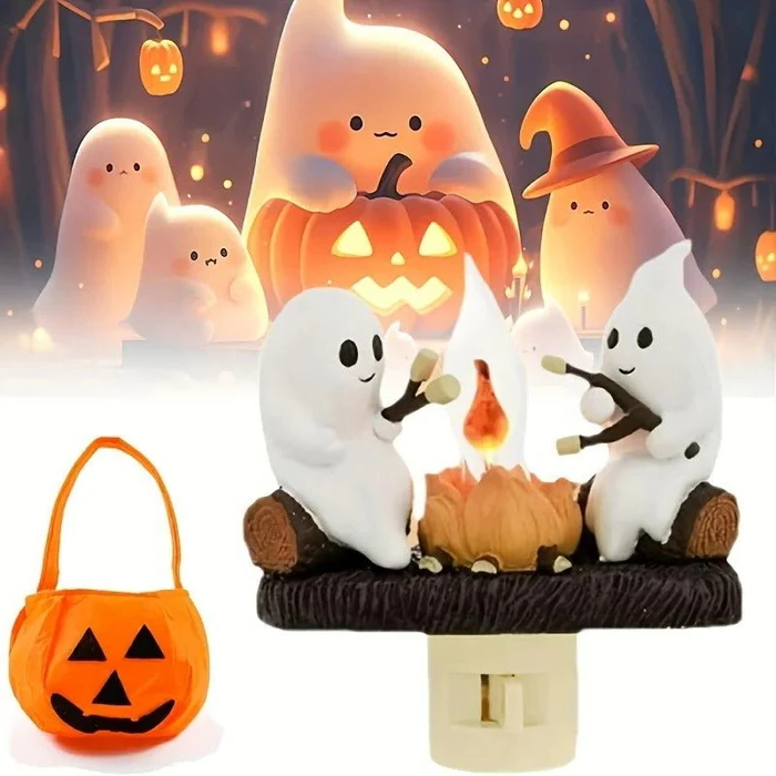 Portable LED ghost night light for a Halloween themed room