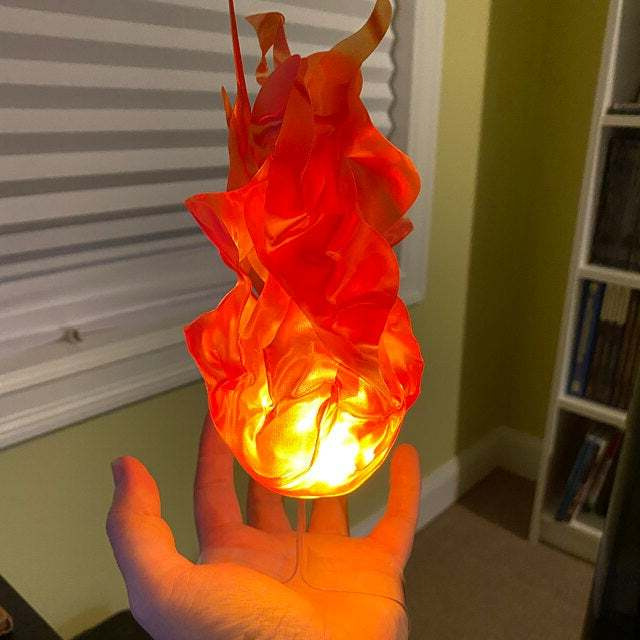 LED floating fireball Halloween prop glowing red