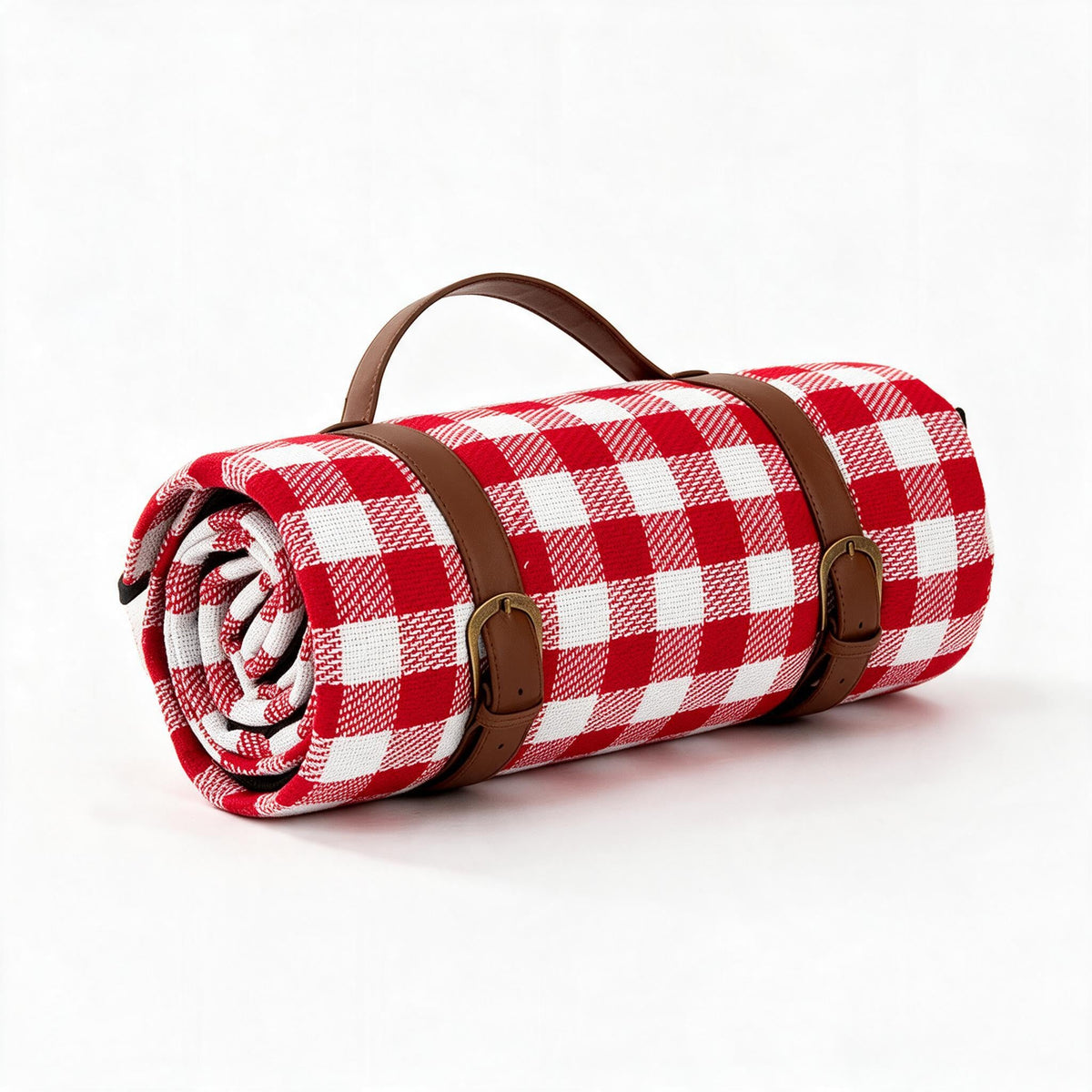 Waterproof Warm Blanket for Picnics and Park Days | Leather Carry Strap, Foam Padding and a PEVA Backing | Two Sizes