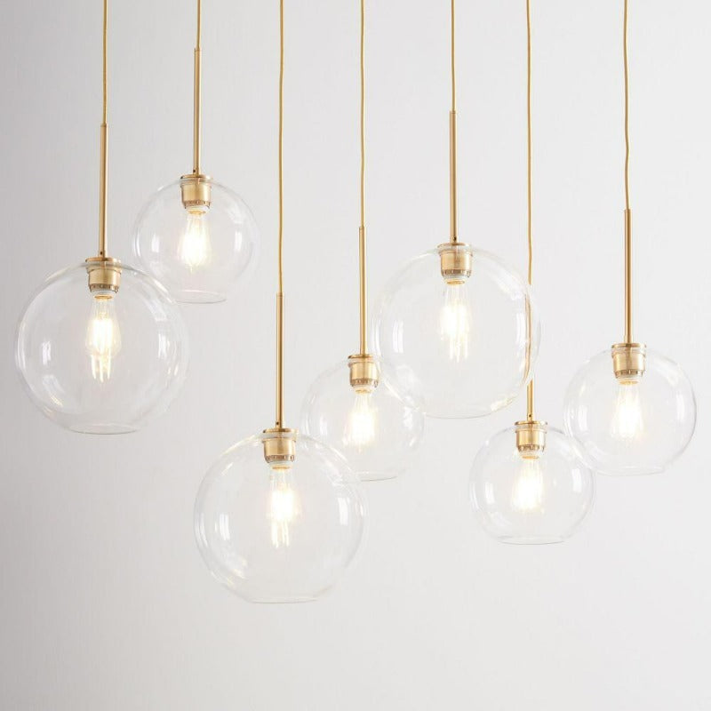 Glass Globe Pendant Light | Spherical Modern Design | Even Illumination for Living Rooms and Kitchens