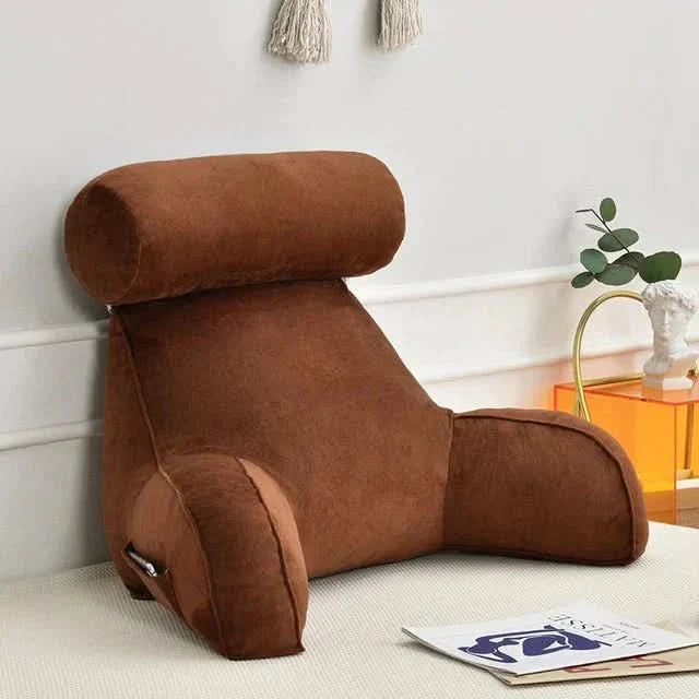 Backrest Reading Pillow with Arms Pocket