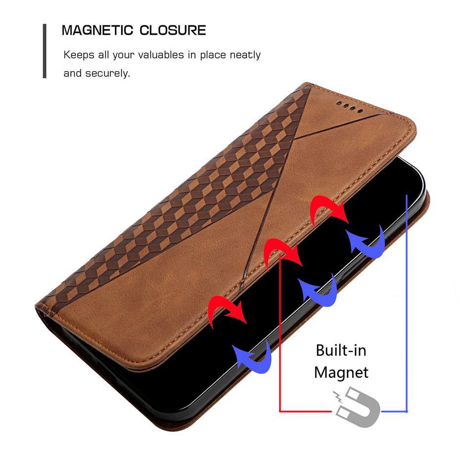 Wallet Phone Case, Fits 8 Samsung Galaxy Models up to S21 Ultra | 3 Card Slots, Cash Pocket, Magnetic Flap | 5 Colors