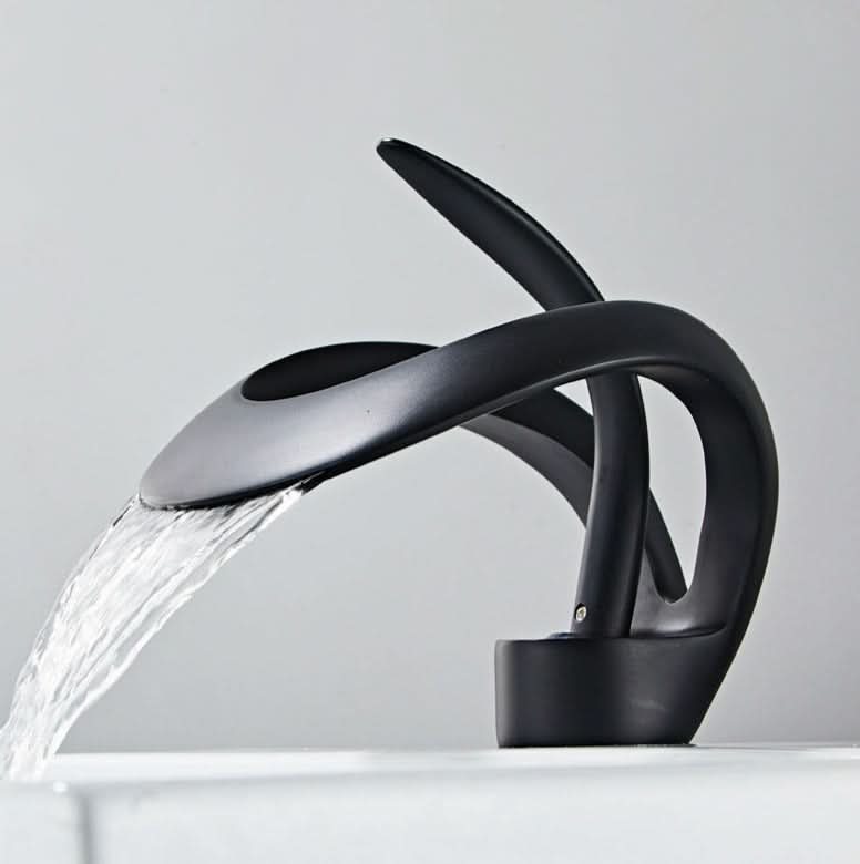Brushed Gold Waterfall Bathroom Faucet