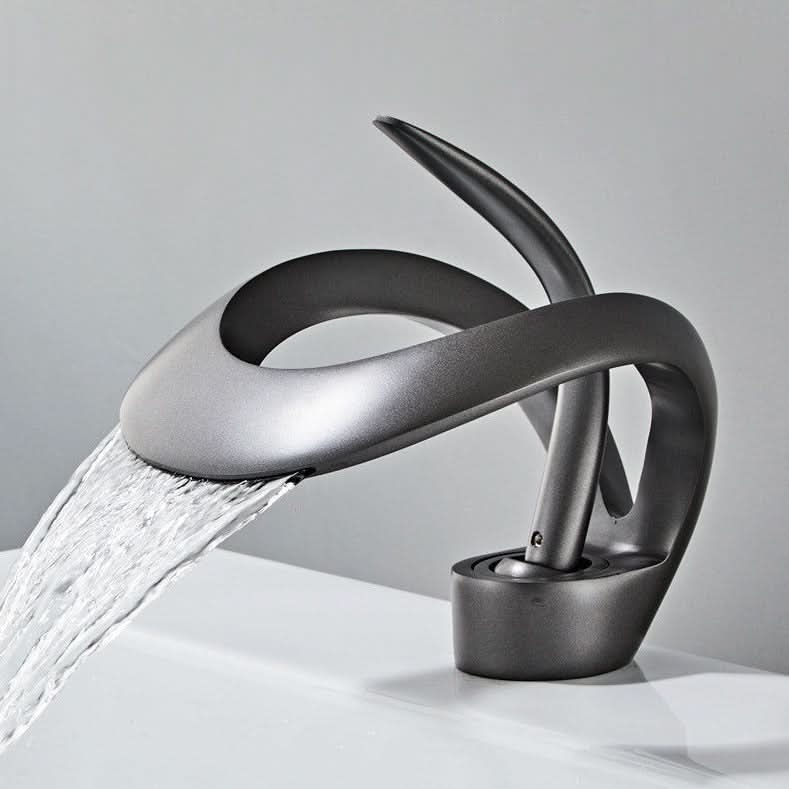 Brushed Gold Waterfall Bathroom Faucet