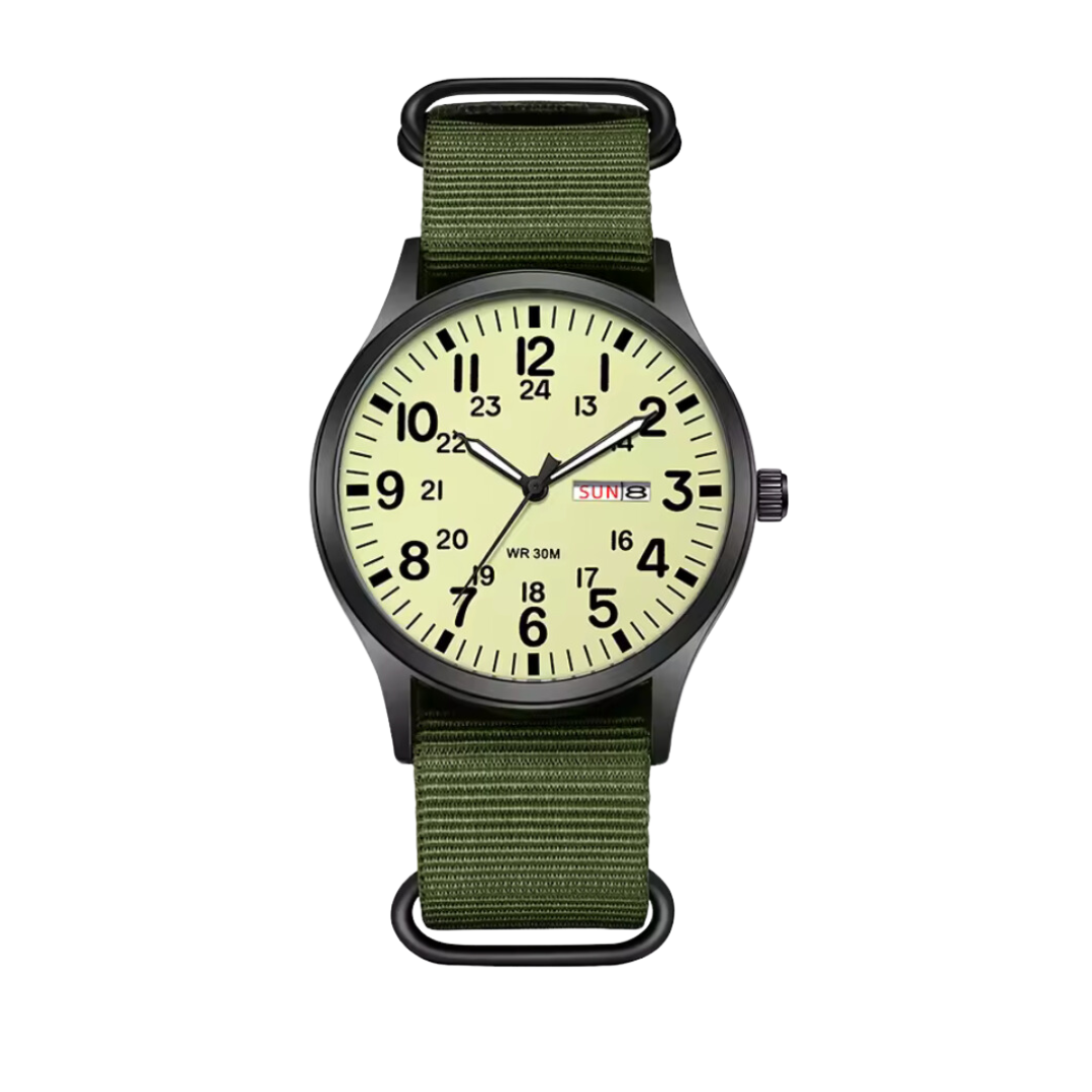 Outdoor Wristwatch for Men with Sapphire Glass | Stainless Steel Case, Water Resistant to 30 m and 3 ATM | Three Colors