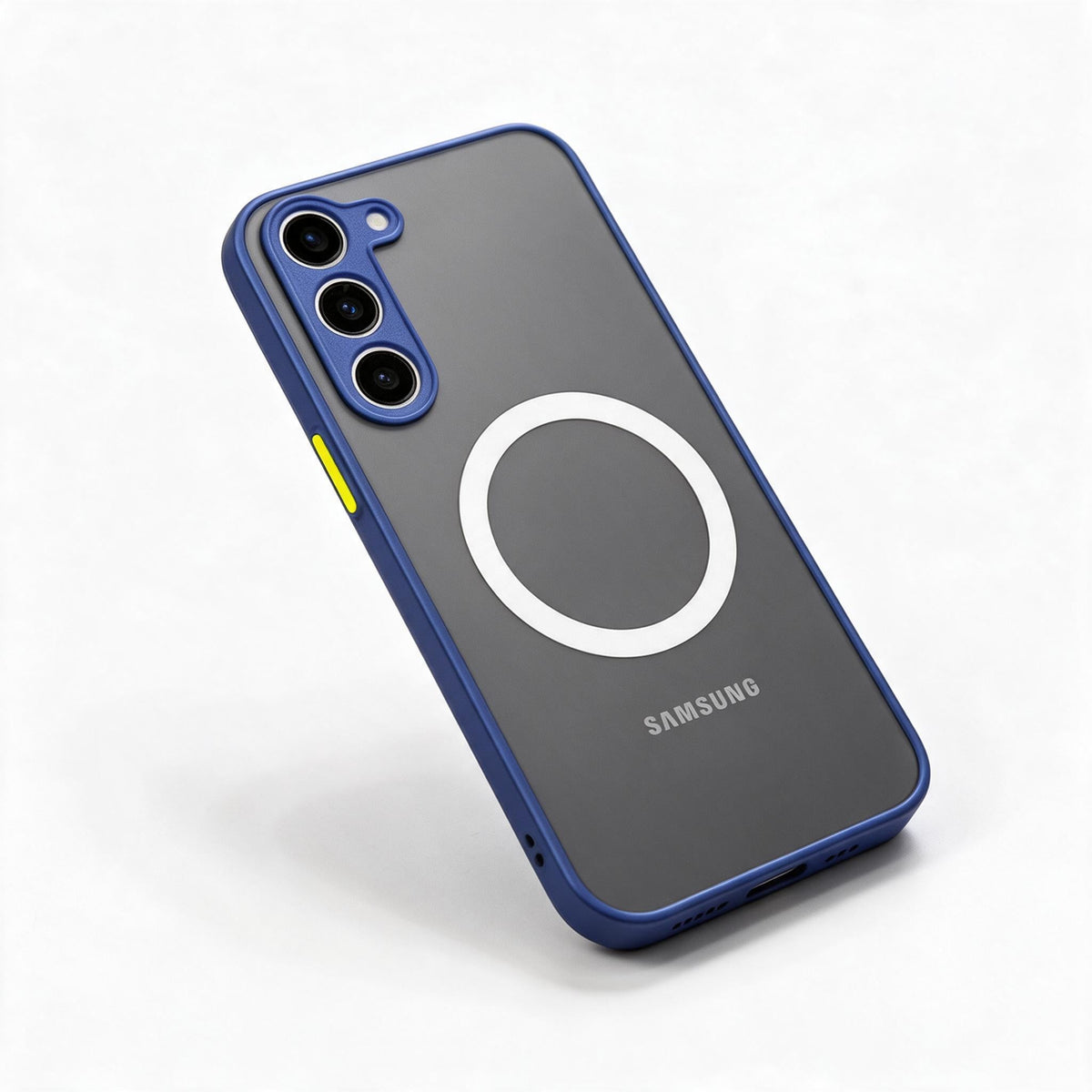 Magnetic Shockproof Phone Covers for Samsung Galaxy | Matte Hard Shell Case with Raised Camera and Screen Edges