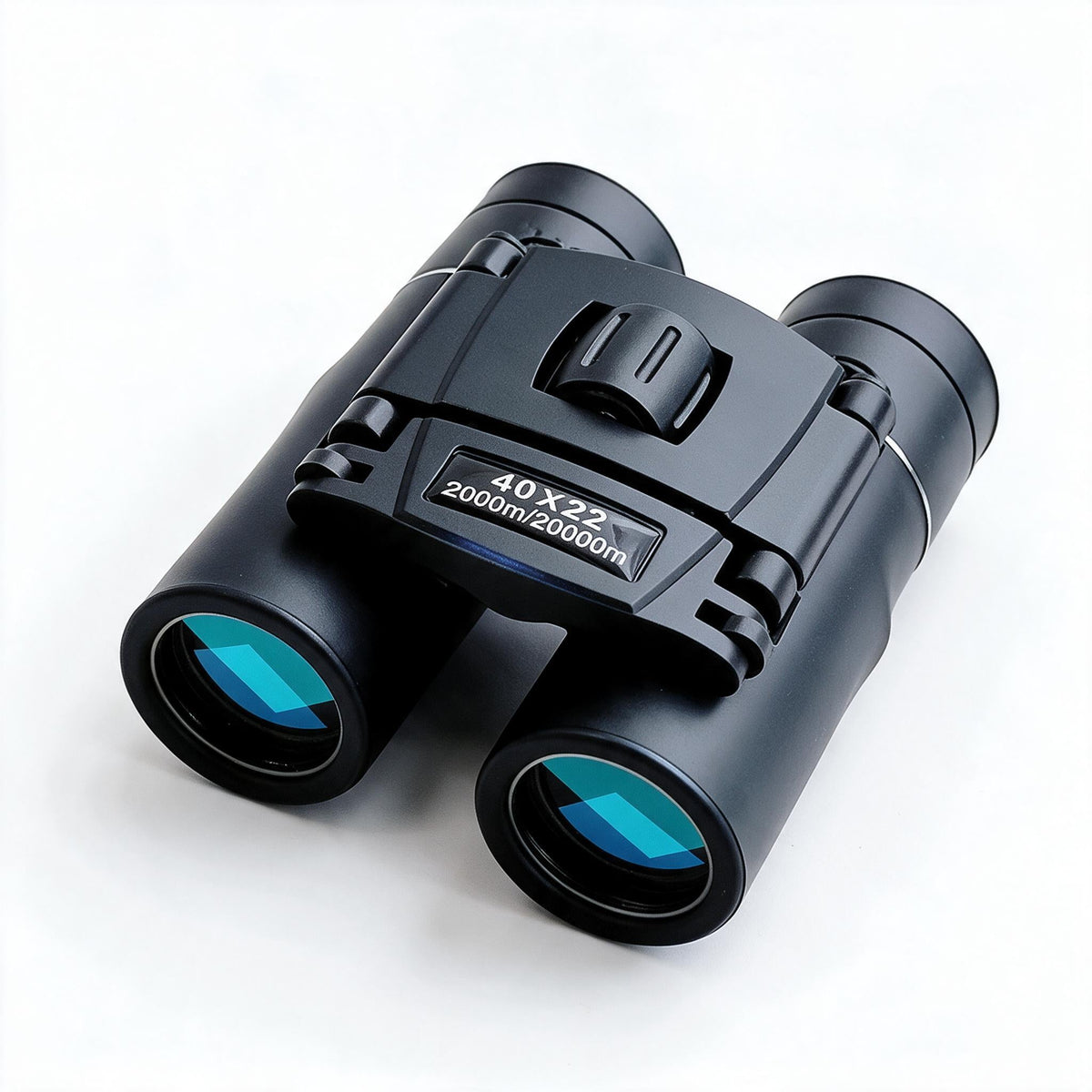 Compact Folding Binoculars with 40x Magnification | Dioptre Wheel Balances Left and Right Eye | Pocket Sized for Birding or Sport