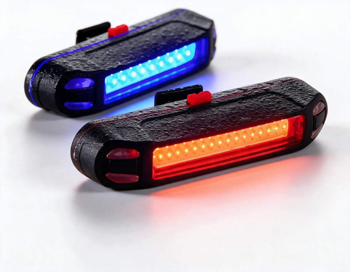 LED Bike Light with Flashing Safety Mode | Mounts at the Front or the Rear | USB Charging, 4 Color Options