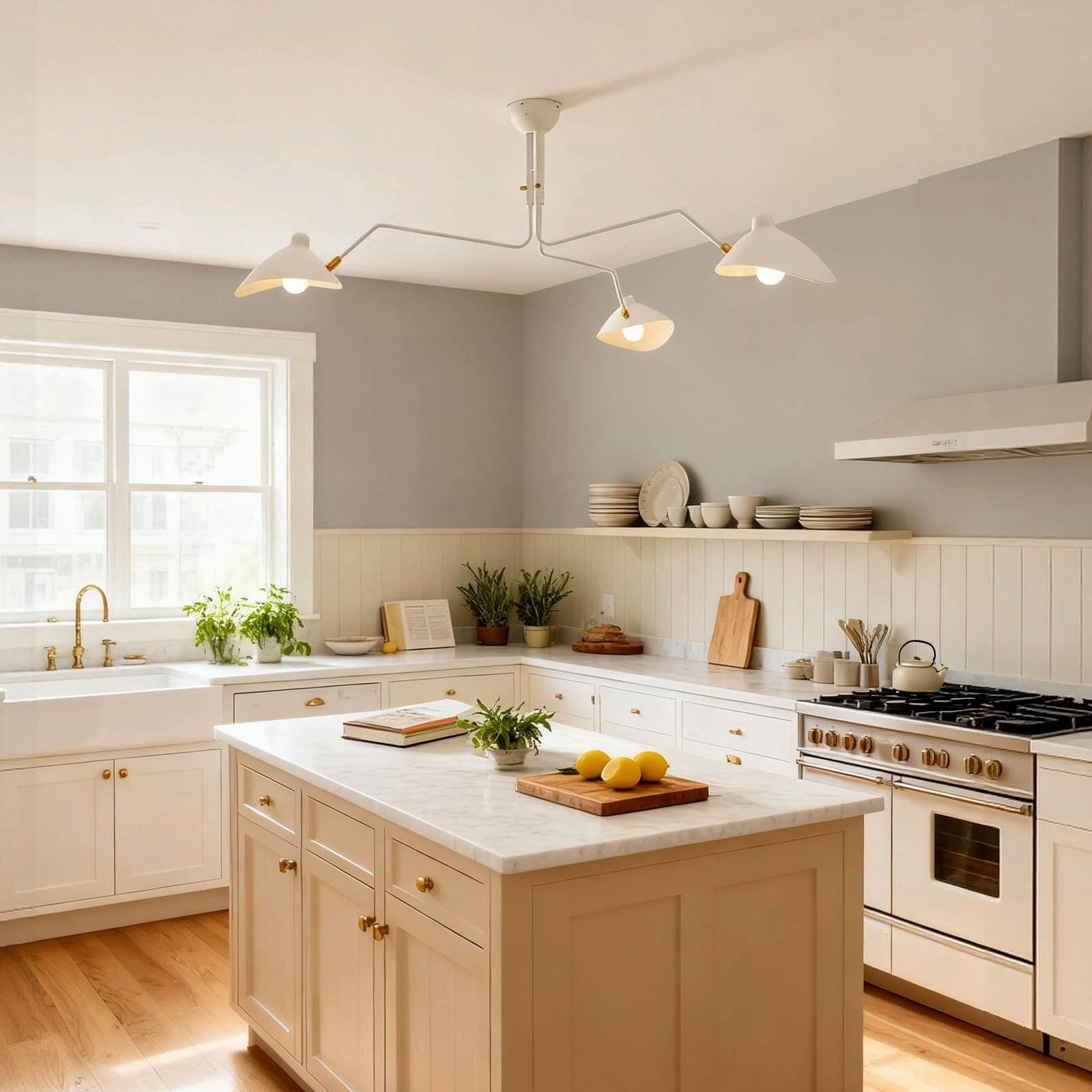 Multi Arm Ceiling Light Semi Flush Mount
